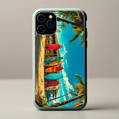Beach Shack with Surfboards  Phone Case Cover Iphone - Samsung image 2