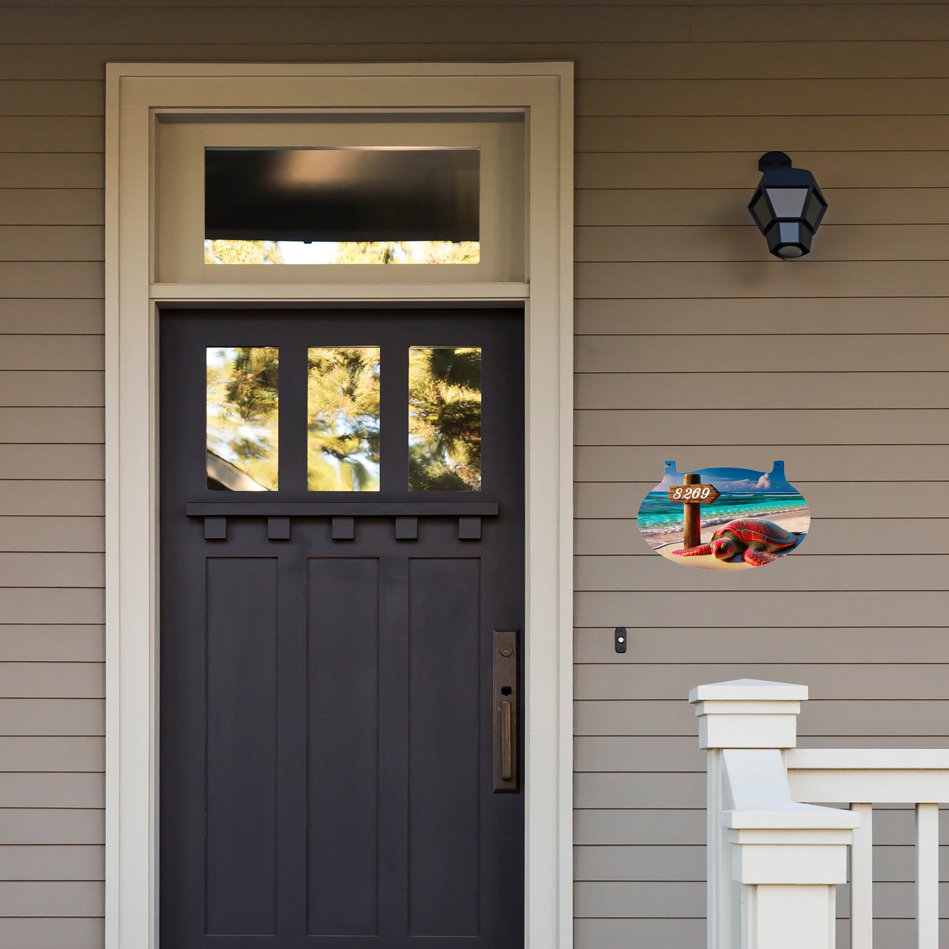 Custom Tropical Turtle House Sign image 0