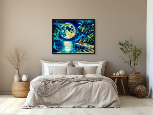 Resting Under the Blue Moonlight - Ceramic, Canvas,Metal, Acrylic image 0