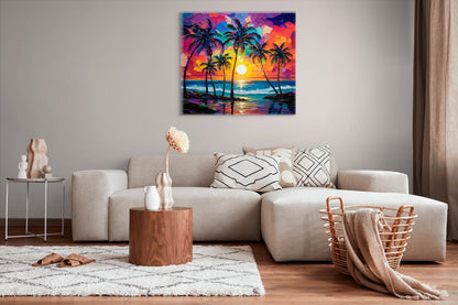 Maui Palms Sunset on Gallery Wrap Canvas Print image 0