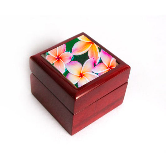 Plumeria Ring Box - Engagement - Wedding Ring Box image 0