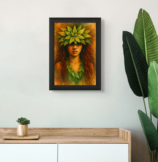 Island Girl Tropical Wall Art – Polynesian Woman Portrait on Canvas, Tile, Glass image 0