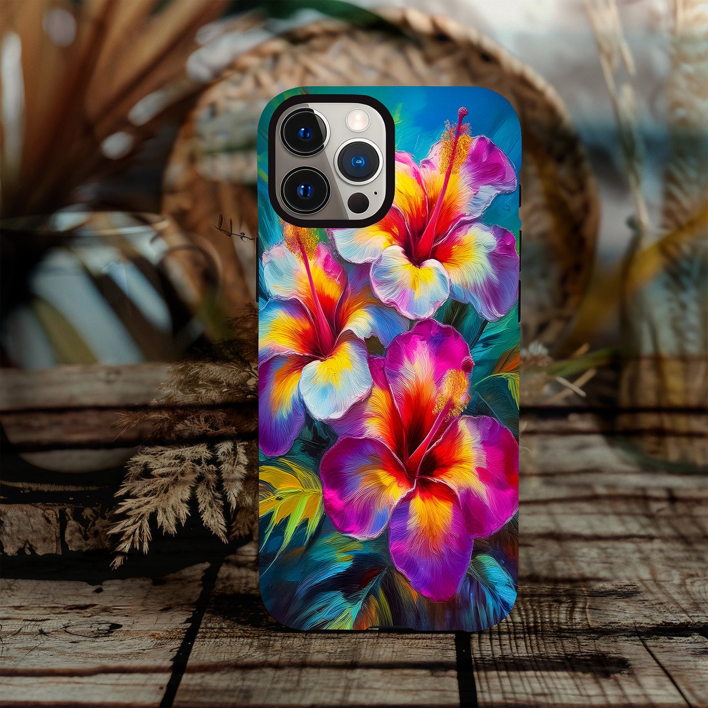 Hibiscus Bloom Phone Case - Vibrant tropical hibiscus flower design for iPhone 1 image 1