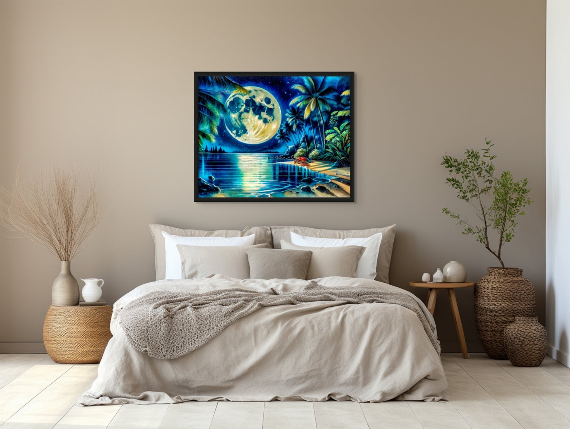 Resting Under the Blue Moonlight - Ceramic, Canvas,Metal, Acrylic image 0