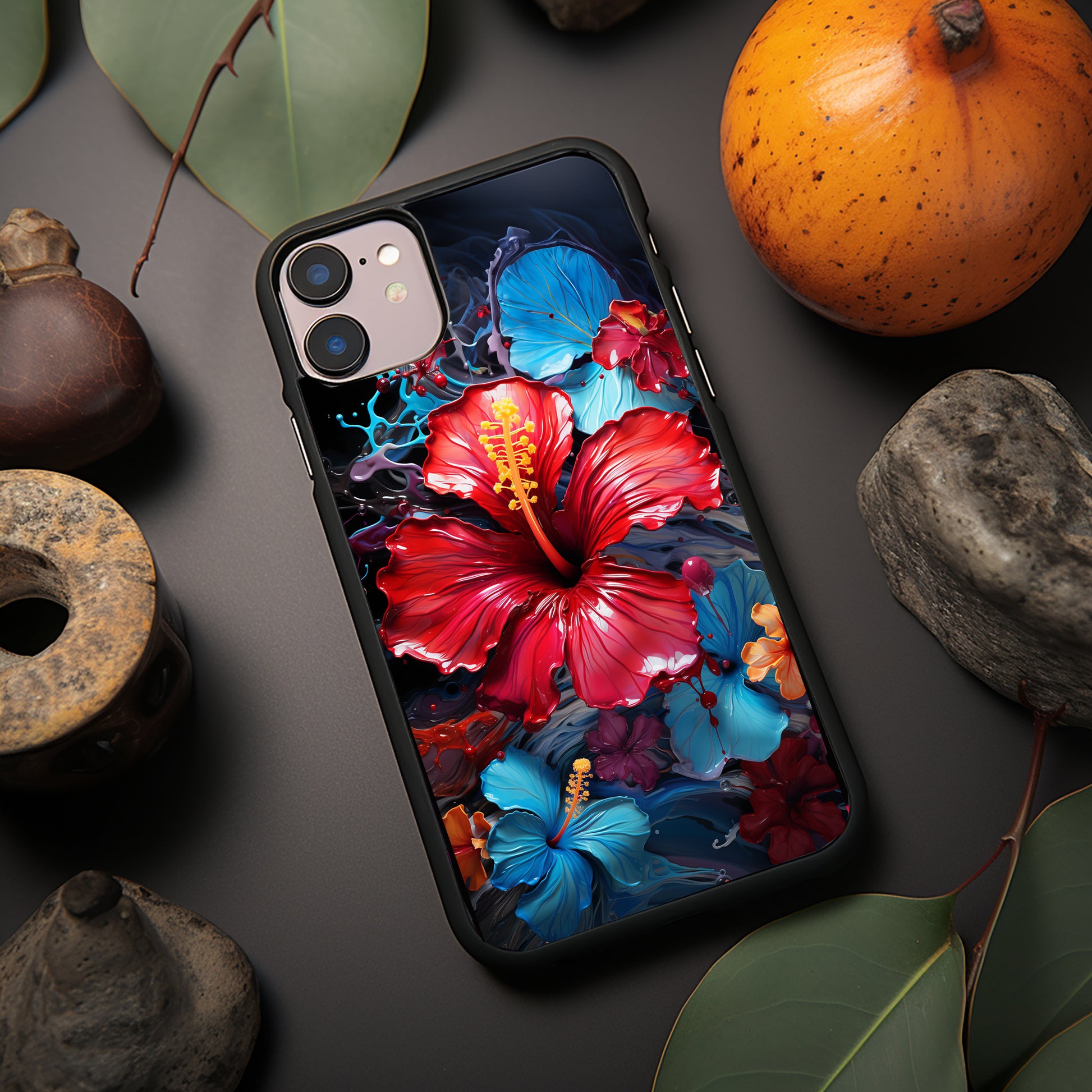 Hibiscus Phone Case Cover Iphone 11-15 Samsung Galaxy 20-S24 image 0