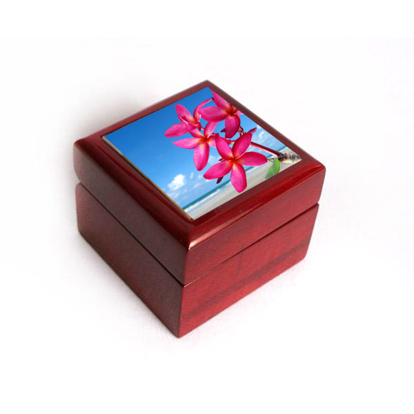 Beach Plumeria Ring Box image 0