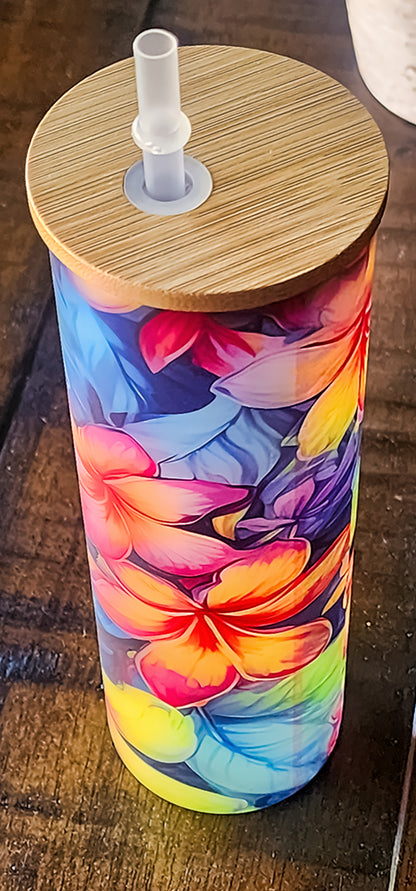 Elegant and Eco-Friendly 20oz Glass Skinny Tumbler image 2