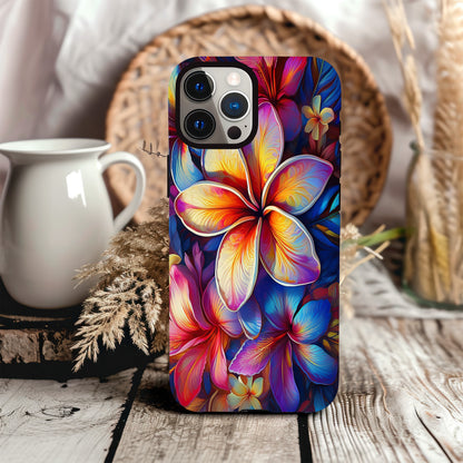 Tropical Bloom Plumeria Phone Case - Lush and vibrant plumeria flower design for image 2
