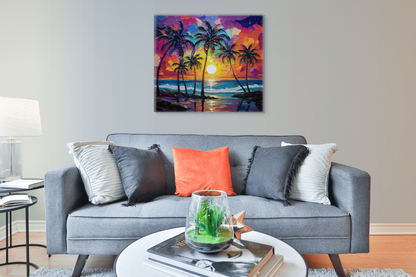 Maui Palms Sunset on Gallery Wrap Canvas Print image 3