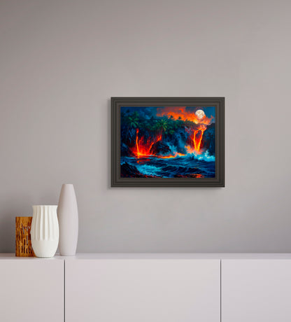 Eruption under the MoonLight -Wall Art image 1
