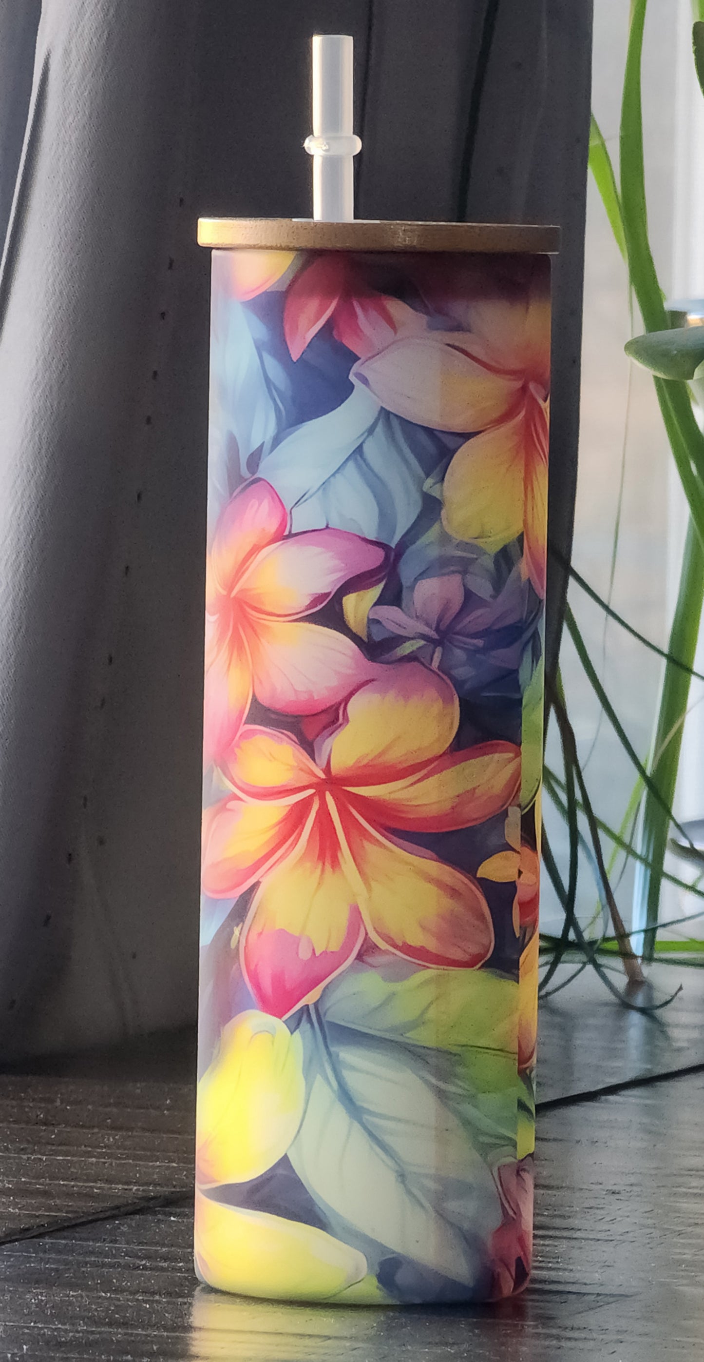 Elegant and Eco-Friendly 20oz Glass Skinny Tumbler image 4