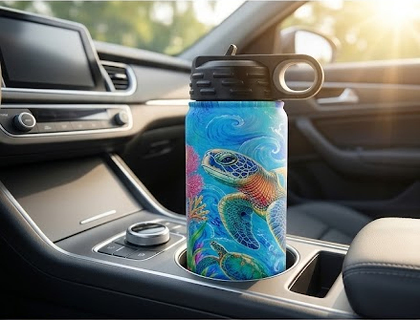 Sea Turtle 20 oz Insulated Water Bottle – Hawaiian Honu Ocean Flask