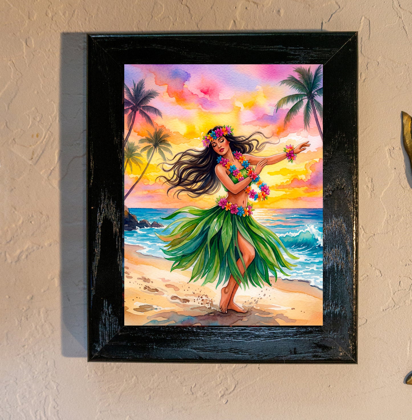 "Hula into the Sunset" – Premium Tropical Wall Art