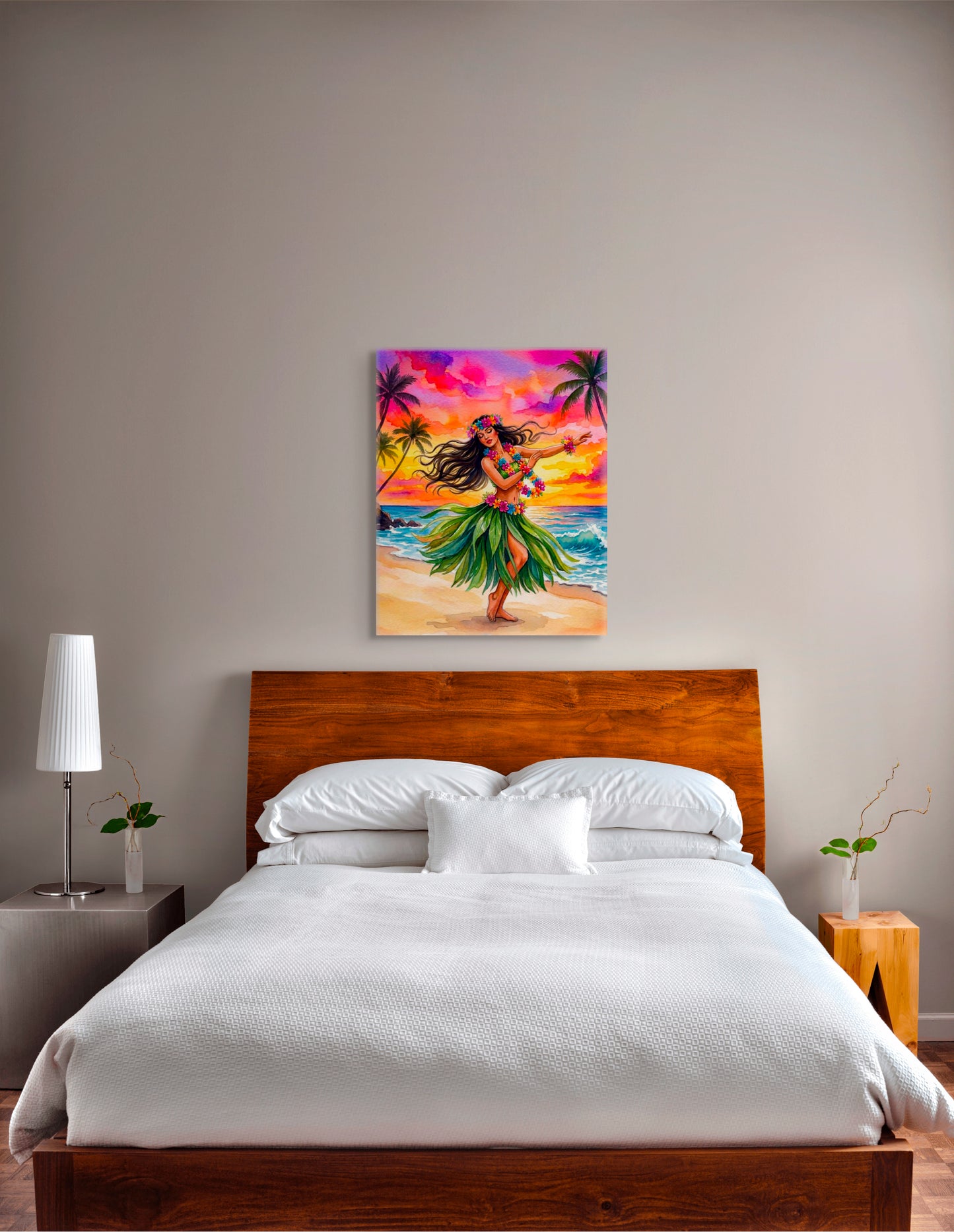 "Hula into the Sunset" – Premium Tropical Wall Art