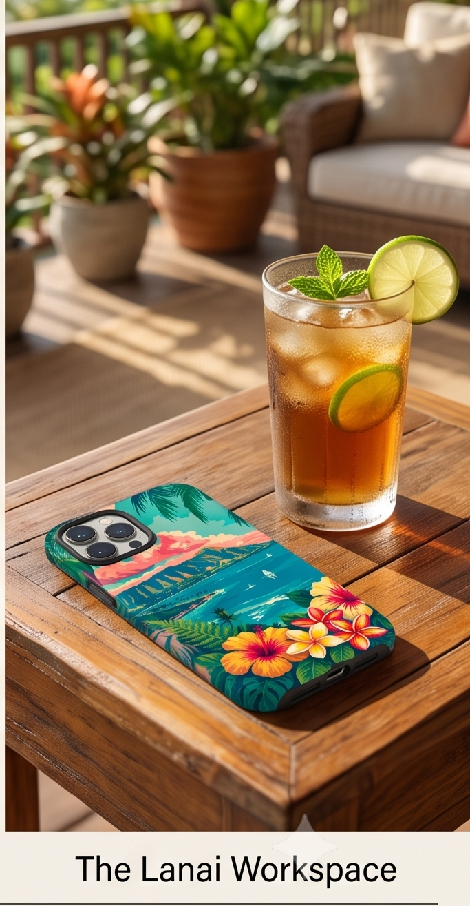 Hawaiian Sunset Phone Case – Tropical Beach Aesthetic Cover for iPhone & Samsung