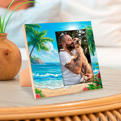 Personalized Bamboo Picture Frame – Holds 5x7 Photo