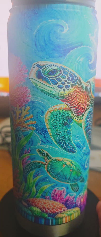 Sea Turtle 20 oz Insulated Water Bottle – Hawaiian Honu Ocean Flask
