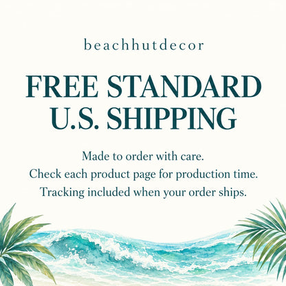 Free standard U.S. shipping. Made to order; check each product page for production time. Tracking included when your order ships.