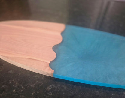 Coastal Surfboard Ocean Resin Serving Board